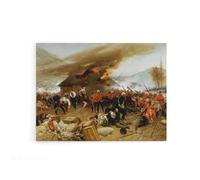 Artery8 Defence Rorke's' Drift Zulu War Canvas Wall Art Print in Brown | Size: W24" x H32" Artery8 Brown W24" x H32"
