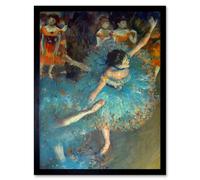 Wee Blue Coo Degas Dancer Old Master Painting Art Print Framed Poster Wall Decor 12X16 Inch