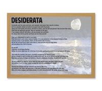 Desiderata Ehrmann Go Placidly Amid Noise Haste Quote Typography A4 Artwork Framed Wall Art Print Artery8 Light Oak One Size