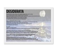 Desiderata Ehrmann Go Placidly Amid Noise Haste Quote Typography A4 Artwork Framed Wall Art Print Artery8 White One Size