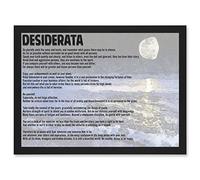 Desiderata Ehrmann Go Placidly Amid Noise Haste Quote Typography A4 Artwork Framed Wall Art Print Artery8 Black One Size
