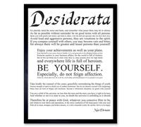 Artery8 Desiderata Ehrmann Go Placidly Amid Yourself Quote Framed Art Print in White | Size: W12" x H16" Artery8 White W12" x H16"