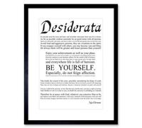 Wee Blue Coo Desiderata Ehrmann Go Placidly Amid Yourself Quote Framed Print Picture F12X270
