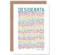 Artery8 Desiderata Rainbow Words Ehrmann Typography Greetings Card Artery8 Multicolor