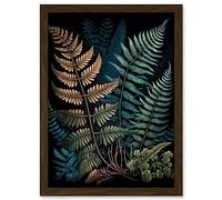 Artery8 Detailed Botanical Illustration Fern Frond Species Artwork Framed A3 Wall Art Print
