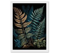 Artery8 Detailed Botanical Illustration Fern Frond Species Artwork Framed Wall Art Print A4