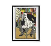 Artery8 Dialectician With a Gramophone Moriz Jung Framed Canvas Wall Art Print | Size: W24" x H32" Artery8 Multicolor W24" x H32"
