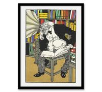 Artery8 Dialectician With a Gramophone Moriz Jung Framed Wall Art Print | Size: W12" x H16" Artery8 Multicolor W12" x H16"
