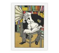 Artery8 Dialectician With a Gramophone Moriz Jung Wall Art Poster Print | Size: W24" x H32" Artery8 Multicolor W24" x H32"
