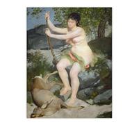 Artery8 Diana Hunter Goddess Unframed Wall Art Print Poster 12X16 Artwork By Renoir : Mythological Portrait Ideal For Hallway Or Study Combining Grace Strength And Feminine Beauty