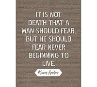 Artery8 Dictionary Inspiring Quote Marcus Aurelius Death Beginning to Live Unframed Wall Art Print Poster Home Decor Premium