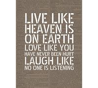 Artery8 Dictionary Page Quote Live Love Laugh Large Wall Art Poster Print Thick Paper 18X24 Inch