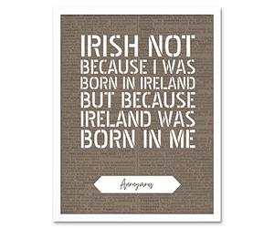 Artery8 Dictionary Page Quote St Patricks Day Ireland Irish Artwork Framed Wall Art Print 9X7 Inch