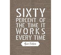 Artery8 Dictionary Quote Brian Fantana Sixty Percent Every Time Unframed Wall Art Print Poster Home Decor Premium