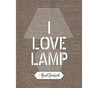 Artery8 Dictionary Quote Brick I Love Lamp Art Print Canvas Premium Wall Decor Poster Mural