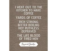 Artery8 Dictionary Quote Chandler Long Goodbye Coffee Art Print Canvas Premium Wall Decor Poster Mural