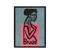 Artery8 Die Brucke Artist Group Exhibition Kirchner Black Framed Canvas Art in Blue | Size: W24" x H32" Artery8 Blue W24" x H32"