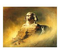 Artery8 Diefenbach Sphinx Egypt Painting Premium Wall Art Canvas Print 18X24 Inch