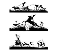 Artery8 Diefenbach Stars Silhouette Trio Of Scenes Unframed Wall Art Print Poster Home Decor Premium