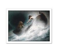 Artery8 Diefenbach The Rescue Painting Artwork Framed Wall Art Print 18X24 Inch