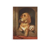 Artery8 Dignity and Impudence Dog Portrait Canvas Wall Art Print 18X24 Artwork By Landseer : Charming Dog Portrait Ideal For Hallway Or Lounge Bringing Humour Loyalty And Warmth To Home