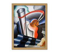 Artery8 Diulgheroff Sailing Abstract Symbols Painting Artwork Framed Wall Art Print 18X24 Inch