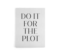 Artery8 Do It For The Plot Black & White Funny Cheeky Canvas Wall Art Print | Size: W18" x H24" Artery8 White W18" x H24"