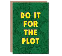Artery8 Do It For The Plot Fun Bold Modern Floral Birthday Card