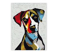 Artery8 Dog Lover Pop Art Cute Pet Fun Portrait Living Room Large Wall Art Poster Print Thick Paper 18X24 Inch
