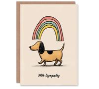 Artery8 Dog Sympathy Greeting Card - Cute Rainbow Pet Loss, Blank Inside Artery8 Multicolor