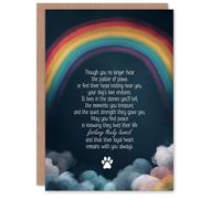 Artery8 Dog Sympathy Greeting Card - Love Endures Loyal Heart, Blank Inside Artery8 Multicolor
