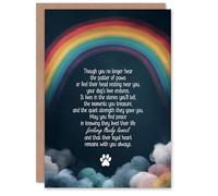 Artery8 Dog Sympathy Personalised Greeting Card - Love Endures Loyal Heart Design, Pet Loss Bereavement