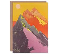 Artery8 Greeting Card Dolomites Mountains Alps Peaks Summer Hike Sun Blank For Him Or Her Art Birthday Card