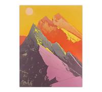 Dolomites Mountains Alps Peaks Summer Hike Sun Wall Art Print Artery8 Multi W18 inch x H24 inch