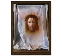 Artery8 Domenico Fetti Italian Veil Veronica Jesus Christian Artwork Framed Wall Art Print A4