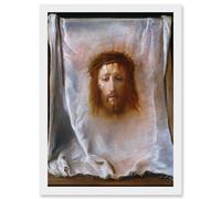 Artery8 Domenico Fetti Italian Veil Veronica Jesus Christian Artwork Framed Wall Art Print A4