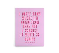 Artery8 Don't Know Where I'm Going Modern Pink Quote Canvas Wall Art Print | Size: W12" x H16" Artery8 Pink W12" x H16"