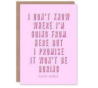 Artery8 Don't Know Where I'm Going Modern Pink Quote Personalised Farewell Card