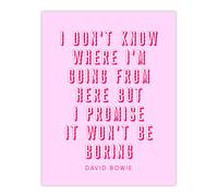 Artery8 Don't Know Where I'm Going Modern Pink Quote Wall Art Print | Size: W24" x H32" Artery8 Pink W24" x H32"