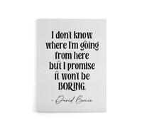 Artery8 Don't Know Where I'm Going Promise Won't Be Boring Canvas Art Print in White | Size: W18" x H24" Artery8 White W18" x H24"