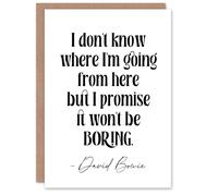 Artery8 Don't Know Where I'm Going Promise Won't Be Boring Good Luck Card