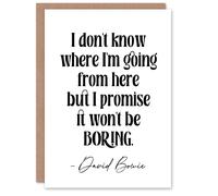 Artery8 Don't Know Where I'm Going Promise Won't Be Boring Good Luck Card