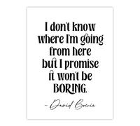 Artery8 Don't Know Where I'm Going Promise Won't Be Boring Wall Art Print in White | Size: W12" x H16" Artery8 White W12" x H16"