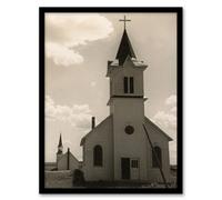 Artery8 Dorothea Lange Churches Of High Plains South Dakota Framed Wall Art Print A4