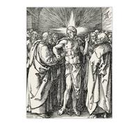 Artery8 Doubting Thomas Bible Scene Albrecht Durer Wall Art Poster Print in White | Size: W24" x H32" Artery8 White W24" x H32"