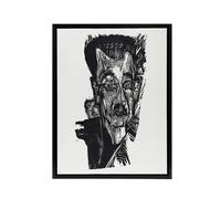 Artery8 Dr Ludwig Binswanger Portrait Kirchner Black Framed Canvas Art Print in White | Size: W24" x H32" Artery8 White W24" x H32"