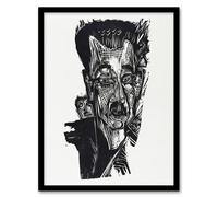 Artery8 Dr Ludwig Binswanger Portrait Kirchner Framed Wall Art Print in White | Size: A4 Artery8 White A4