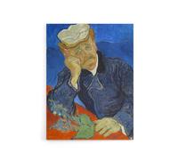 Artery8 Dr Paul Gachet Portrait Van Gogh Vintage Canvas Wall Art in Blue | Size: W24" x H32" Artery8 Blue W24" x H32"