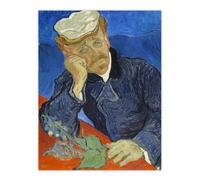 Artery8 Dr Paul Gachet Portrait Van Gogh Vintage Wall Art Print Poster in Blue | Size: W24" x H32" Artery8 Blue W24" x H32"