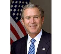 Artery8 Draper Portrait US President George Walker Bush Photo Art Print Canvas Premium Wall Decor Poster Mural